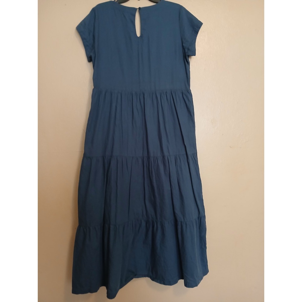 Pact Dress Large Tiered Maxi Organic Cotton Resort Beach Bohemian Boho Pockets - Picture 11 of 15